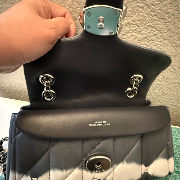 Coach Quilted Tabby 20 in Midnight Navy Tie-Dye with silver hardware, EEUC - Picture 5 of 5